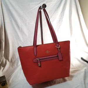 NWT Coach Pebble Leather Zip Top Tote Bag